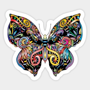 Colorful Butterfly Mandala Sticker